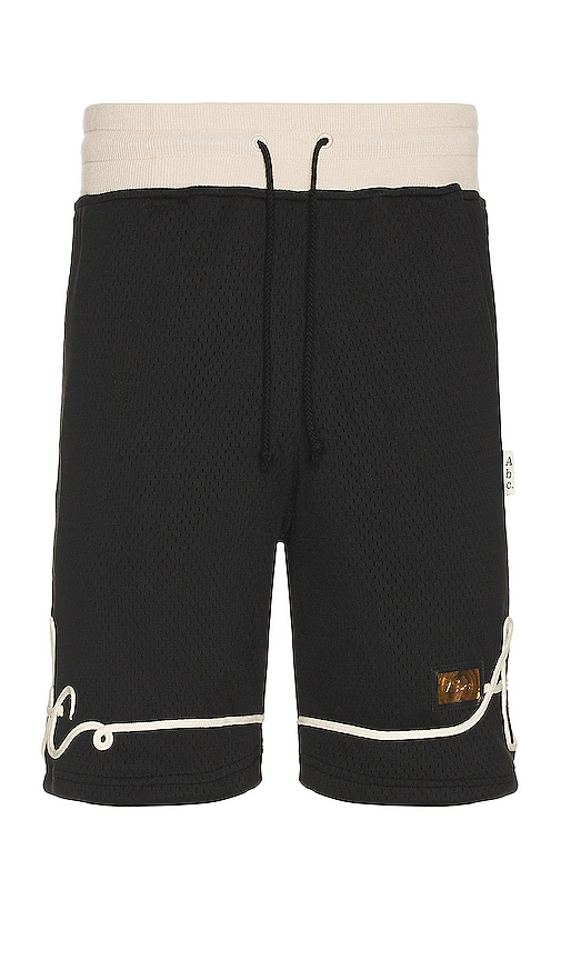 Advisory Board Crystals Soutache Basketball Short in Black