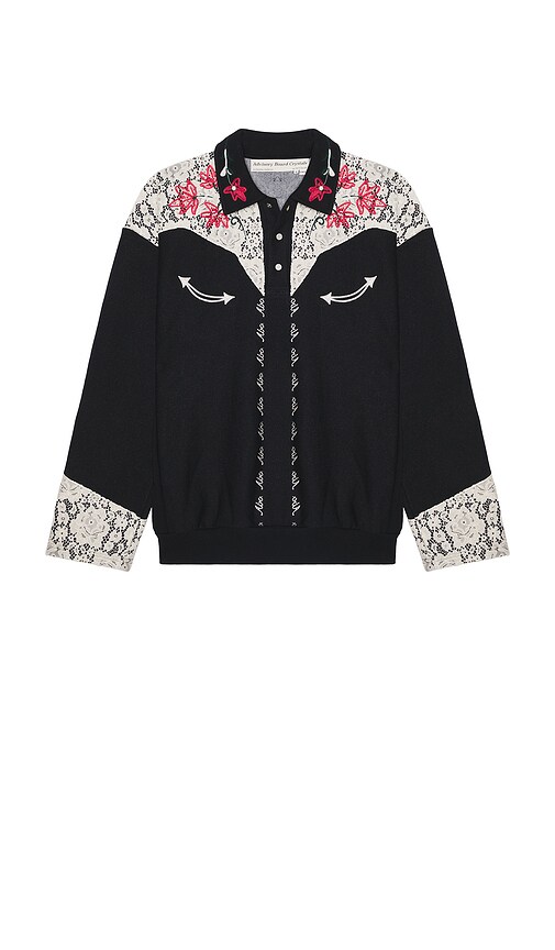 Western Shirt Style Collared Crew