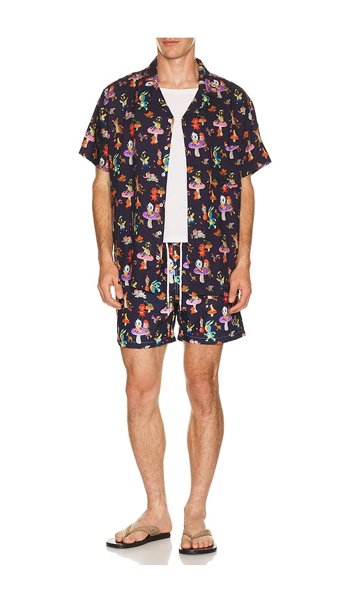  Arrels Barcelona Catch The Wind X Gary Baseman Exclusive Swim Shorts In Blue In Blue. Size S. Also In M, L, Xl/1x. 