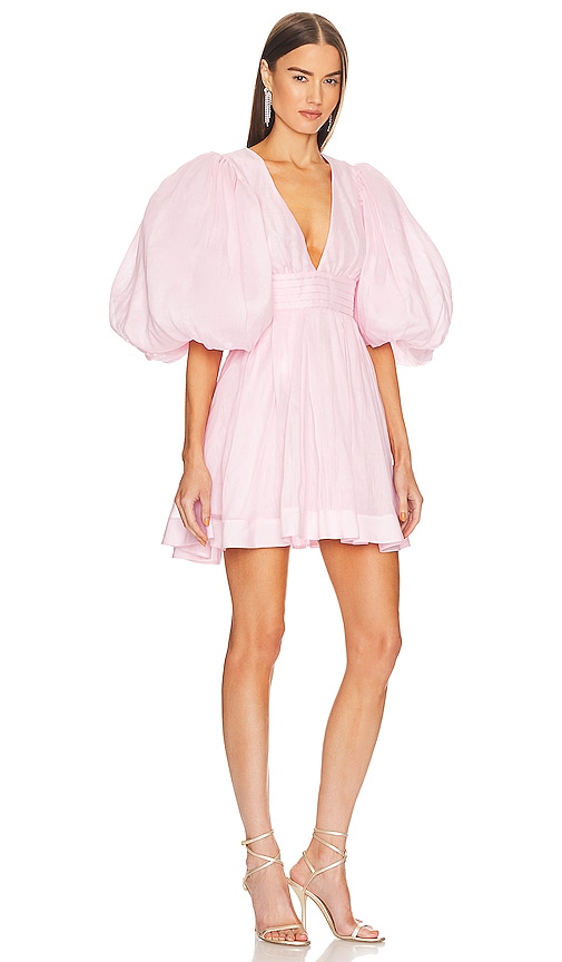 Shop Aureta Serendipity Mini Dress In Blush