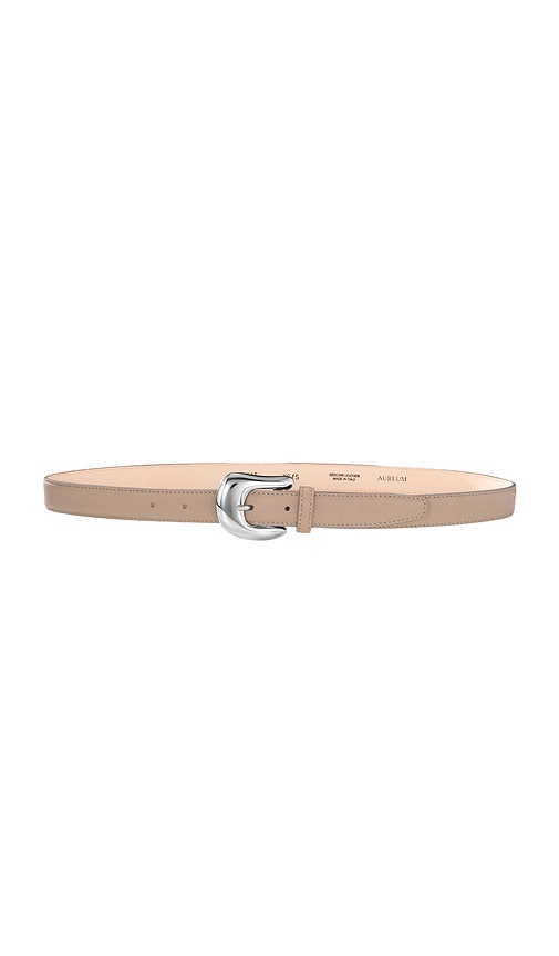 Shop Aureum Statement Buckle Belt In Tan