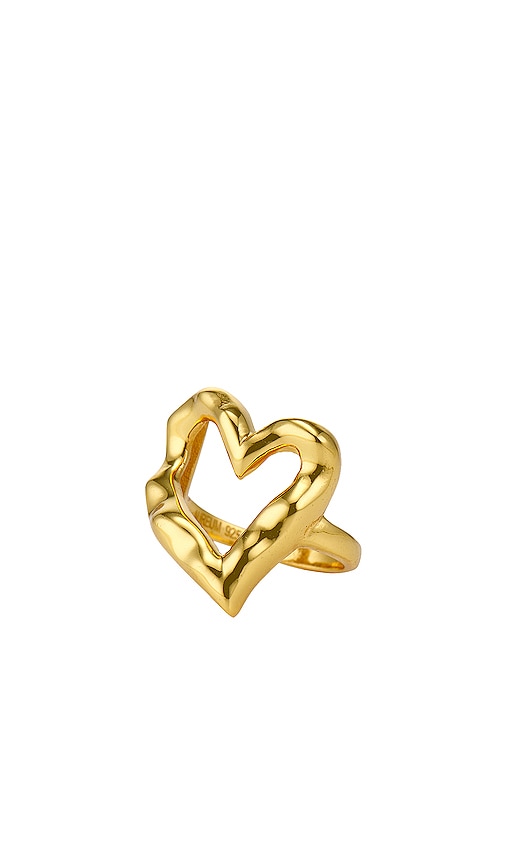 Shop Aureum Amour Ring In Metallic Gold