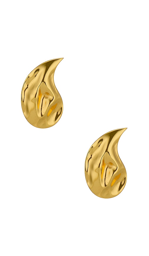 Shop Aureum Ariel Earrings In Metallic Gold