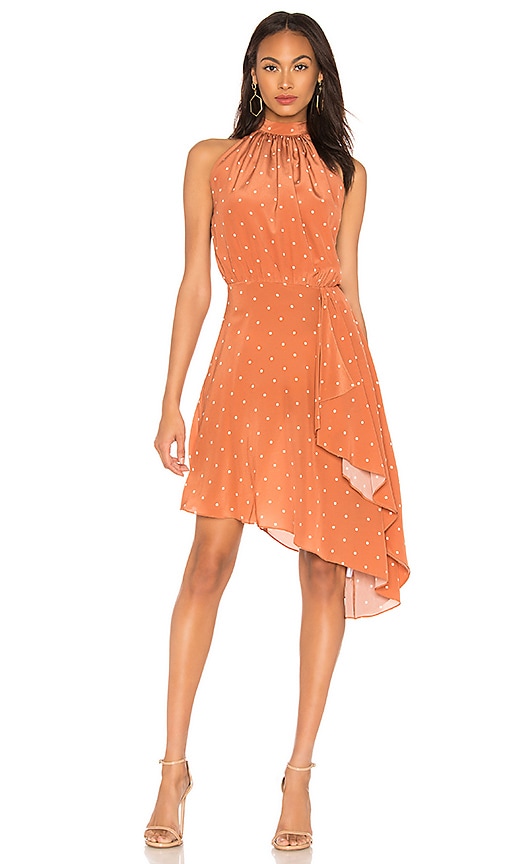 Auteur Studio Georgia Dress in Dot Print Rust
