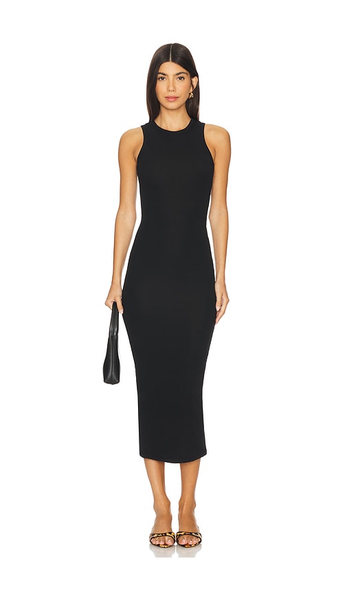 Shop Aexae Tank Midi Dress In Black