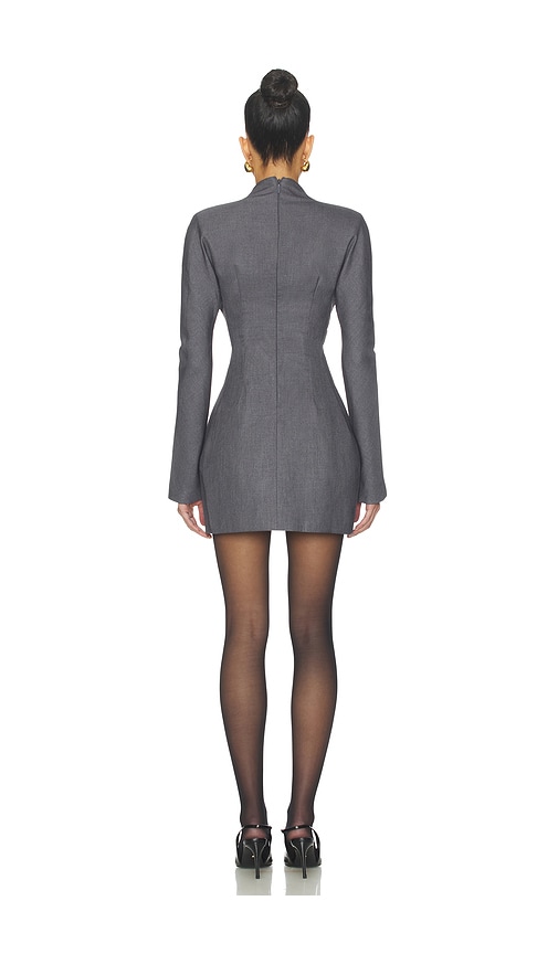  Aexae Konturiertes Minikleid Aus Wolle Mit Rollkragen Und Langen ärmeln In Charcoal. Größe Xs. Also In S, M, L. 