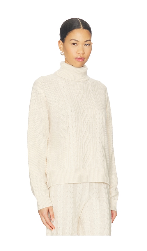 Aexae Cashmere Knit Roll Neck Jumper In White