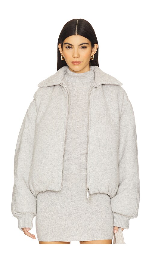 AEXAE Cashmere Bomber Jacket in Grey