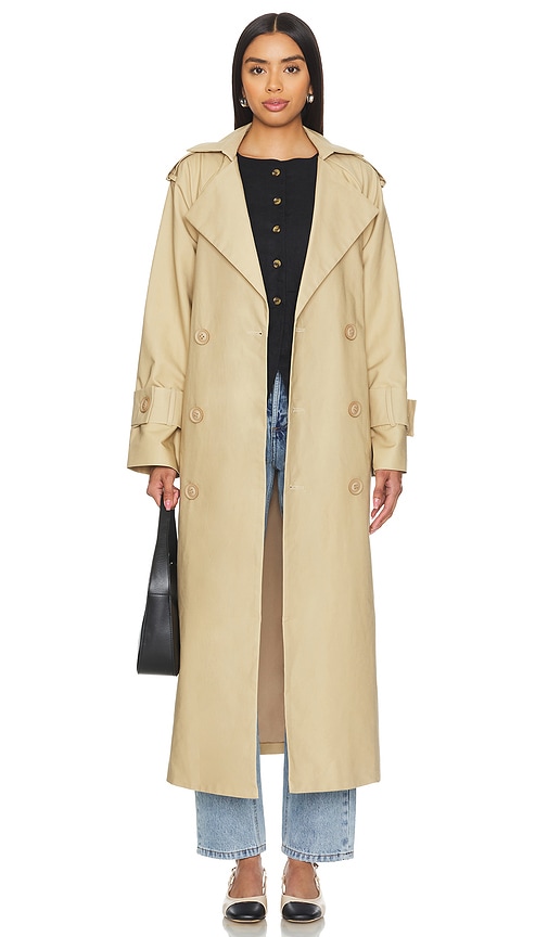 Shop Aexae Trench Coat In 米色