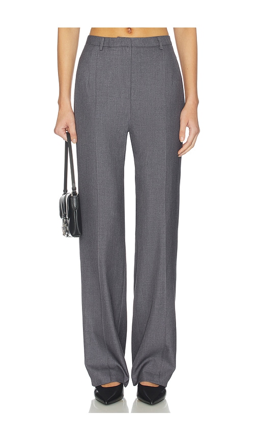 Aexae Twill Pleated Straight Leg Trouser In Multi