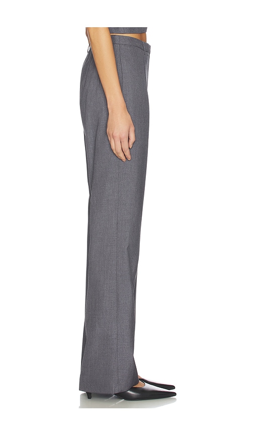  Aexae Twill Pleated Straight Leg Trouser In Charcoal. Größe Xs. Also In S, M, L. 
