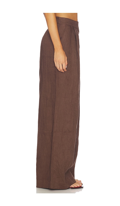  Aexae Leinen-palazzo-hose In Brown. Größe Xs. Also In S. 