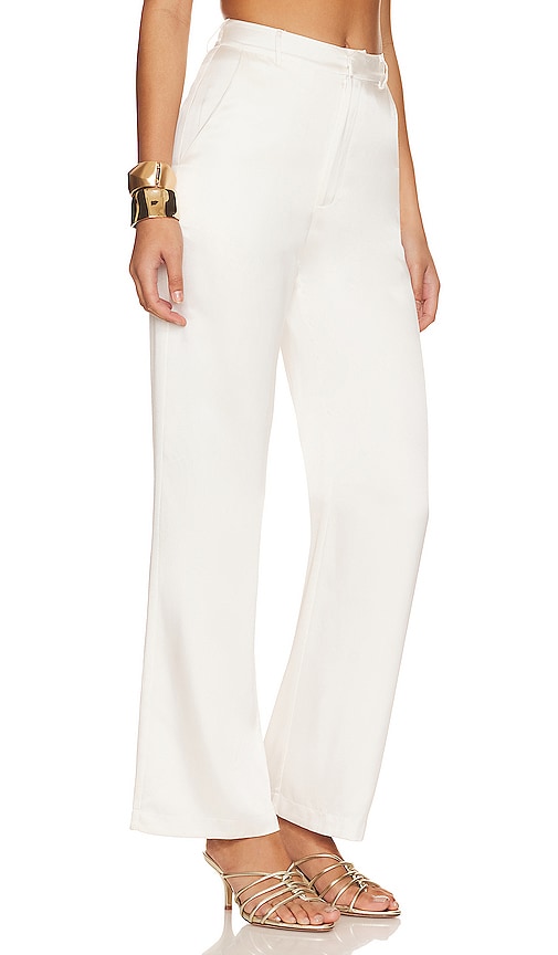Shop Aexae Silk Trousers In White