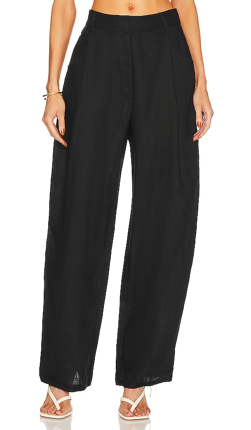 Aexae Linen Trousers In Black