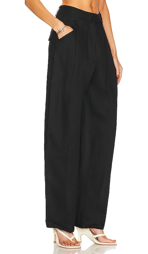 Shop Aexae Linen Trousers In Black