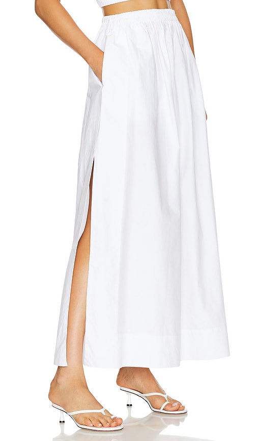 Aexae Utility Maxi Skirt In White
