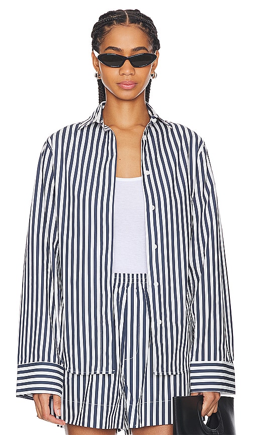 Aexae Button Up Shirt In Stripe
