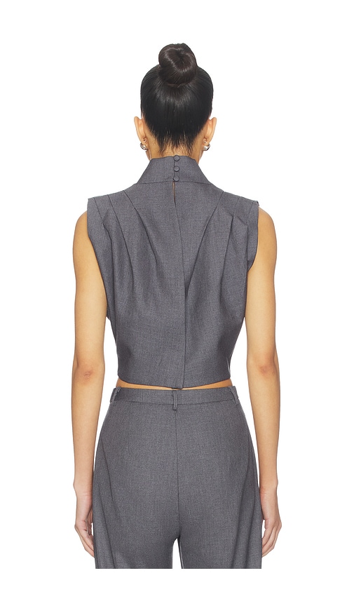  Aexae Twill Clouched Crop Top In Charcoal. Größe Xs. Also In S, M, L. 