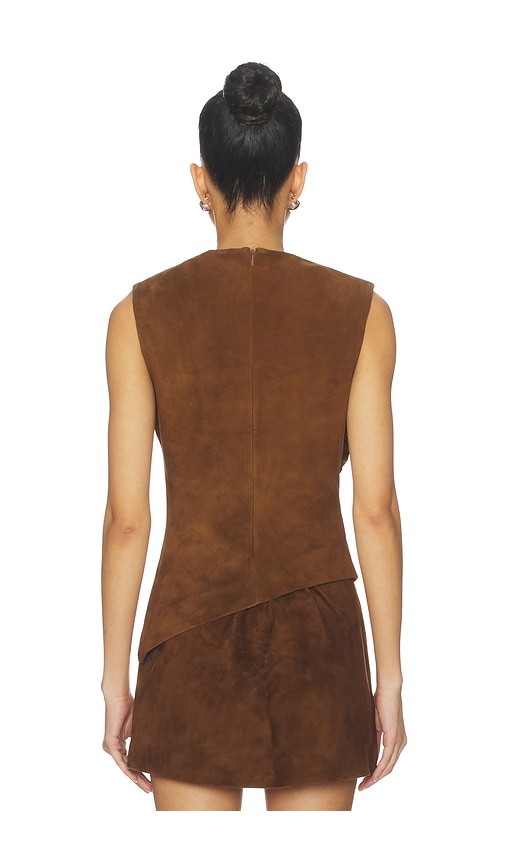  Aexae Geraffter Bund Aus Veloursleder In Brown. Größe M. Also In L, Xl. 