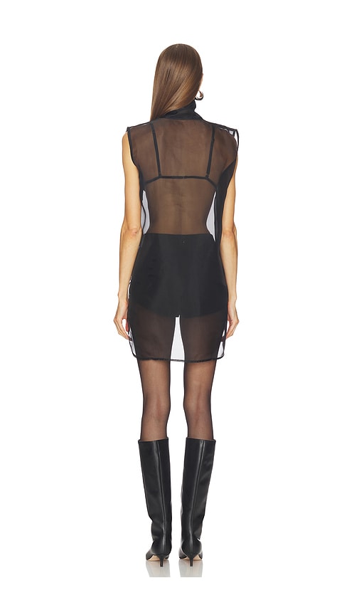  Aexae Top Aus Organza In Black. Größe Xs. Also In Xxs, S, M, Xl. 