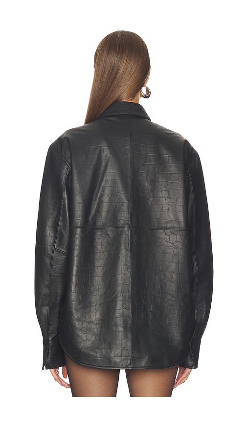  Aexae Shirt Aus Leder In Black. Größe Xs. Also In Xxs. 