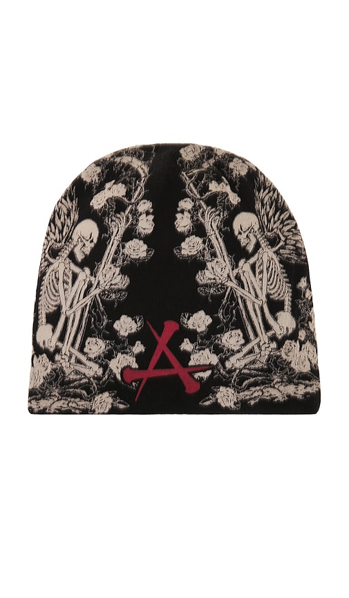 Affliction Winged Reaper Beanie In Black