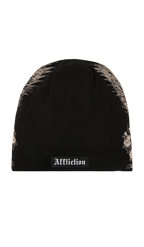Affliction Winged Reaper Beanie In Black