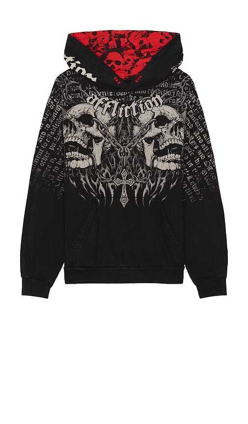 Affliction Decimation Hoodie In Black