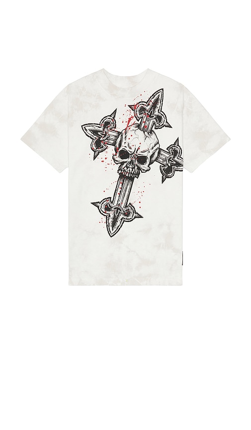 Cross Tee in Grey. - size XL/1X (also in L, M, S)
