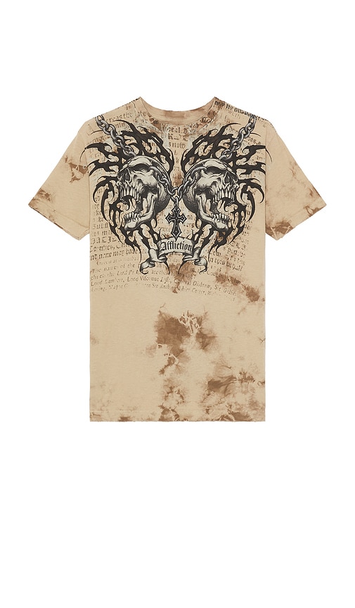 Shredded Tee in Brown. - size XL/1X (also in L, M, S)