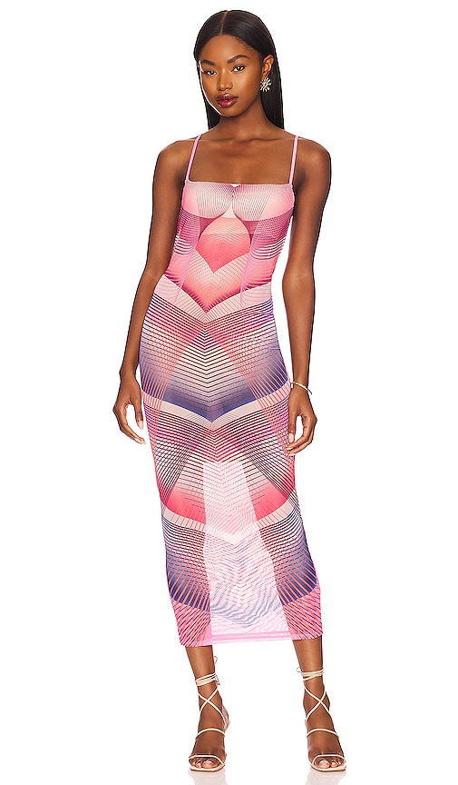 AFRM Esmond Midi Dress in Modern Geo