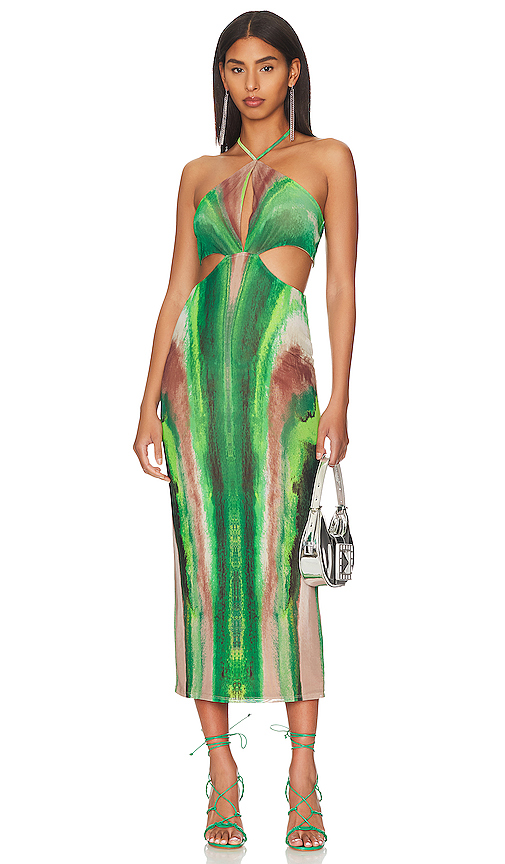 AFRM Tessa Dress in Green Watercolor | REVOLVE