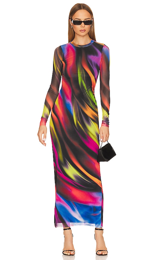 white and blue striped maxi dress White And Blue Striped Maxi Dress S