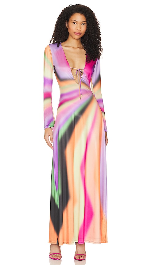 Afrm Clario Maxi Dress In Pink