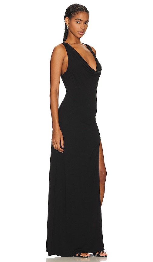Shop Afrm X Revolve Essential Rumor Dress In Noir