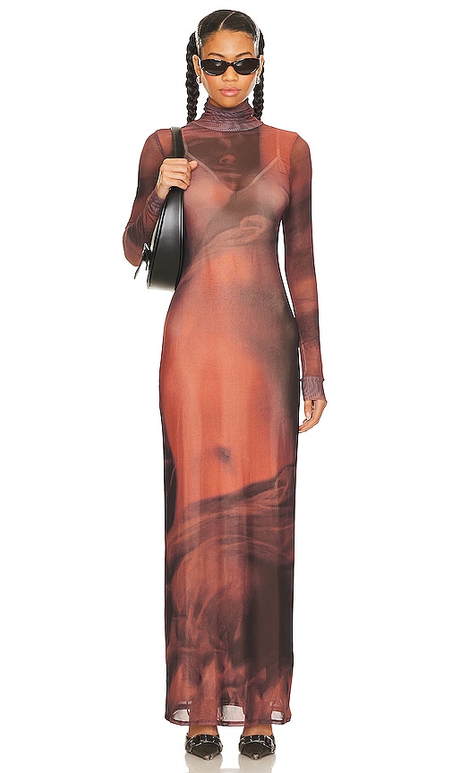Afrm Billie Maxi Dress In Sienna Portrait
