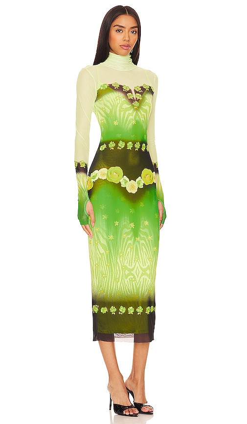 Shop Afrm Shailene Dress In Green