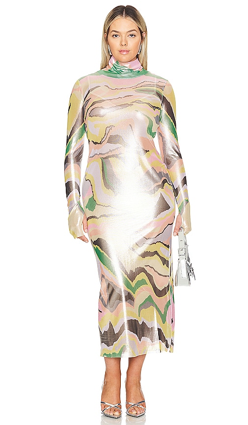 Shop Afrm Shailene Dress In Soft Linear Abstract