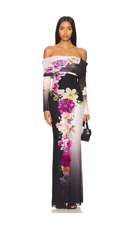 Shop Afrm Thelma Dress In Colorblock Floral