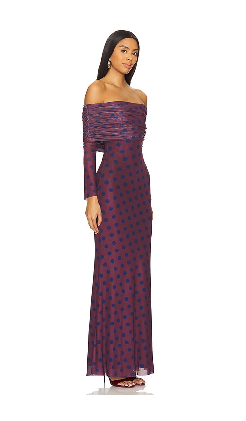  Afrm Schulterfreies Maxikleid Thelma In Purple. Größe Xs. Also In S, M. 