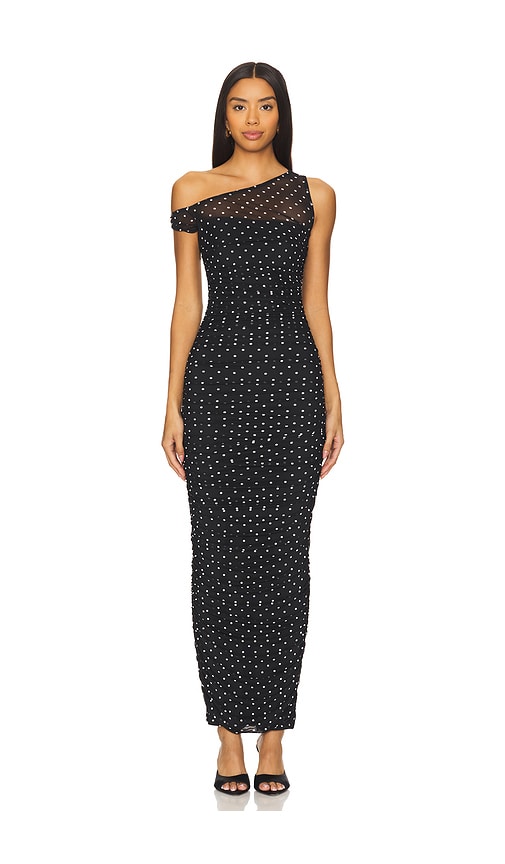 Shop Afrm Biona Maxi Dress In Noir Dot