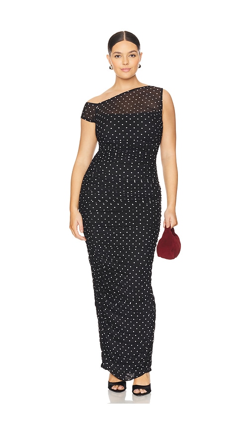 Shop Afrm Biona Maxi Dress In Noir Dot