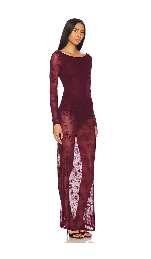  Afrm Maxikleid Aus Spitze Trin In Purple. Größe L. Also In Xl. 