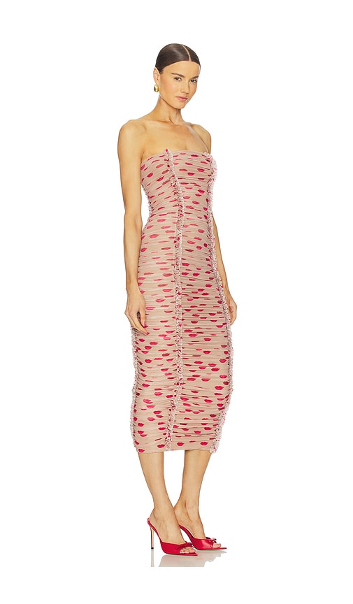  Afrm Midi-kleid Yori In Beige,red. Größe Xxl. Also In 1x, 2x, 3x. 