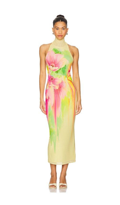 Olimpia Dress in Yellow,Pink. - size L (also in M, XL, XXL) - AFRM - Modalova