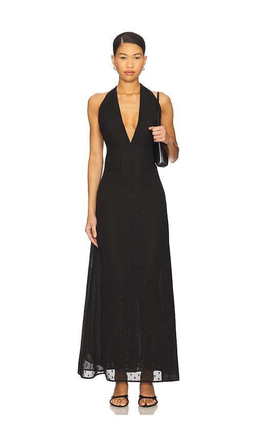 Odenah Clip Dot Dress in Black. - size XXL (also in 1X, 3X, L, M, S, XL, XS, XXS)