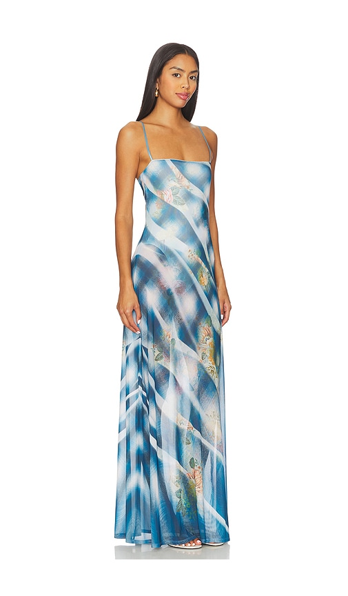 Afrm Shea Dress In Blue