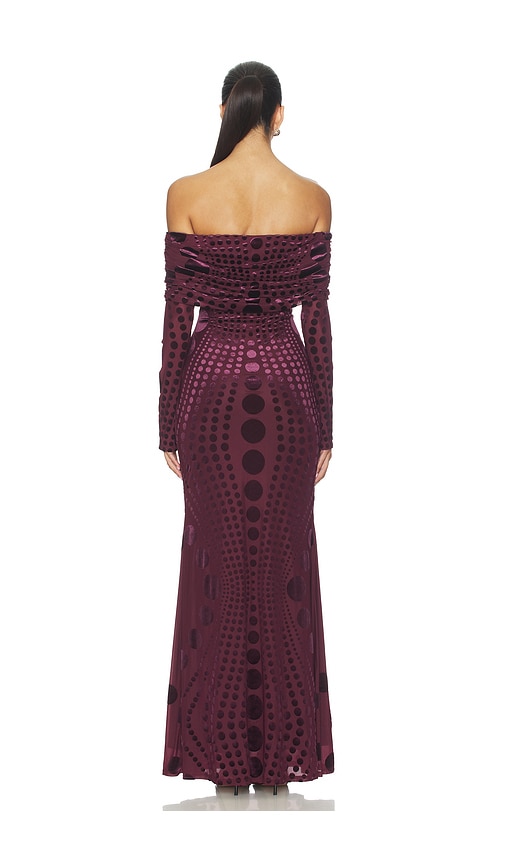  Afrm Kleid Thelma Burnout Velvet In Mauve. Größe S. Also In Xxs, Xs, M. 