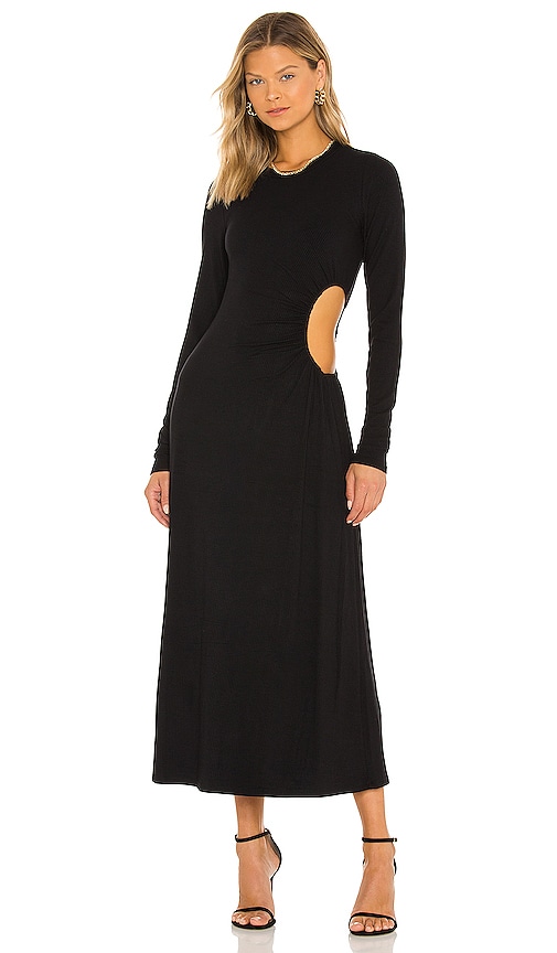 AFRM Osprey Dress in Noir | REVOLVE