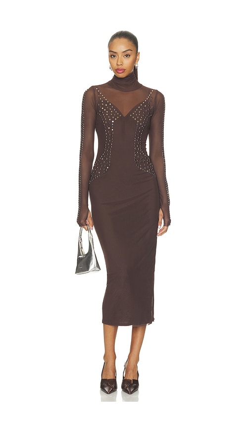 Shailene Studded Mesh Dress